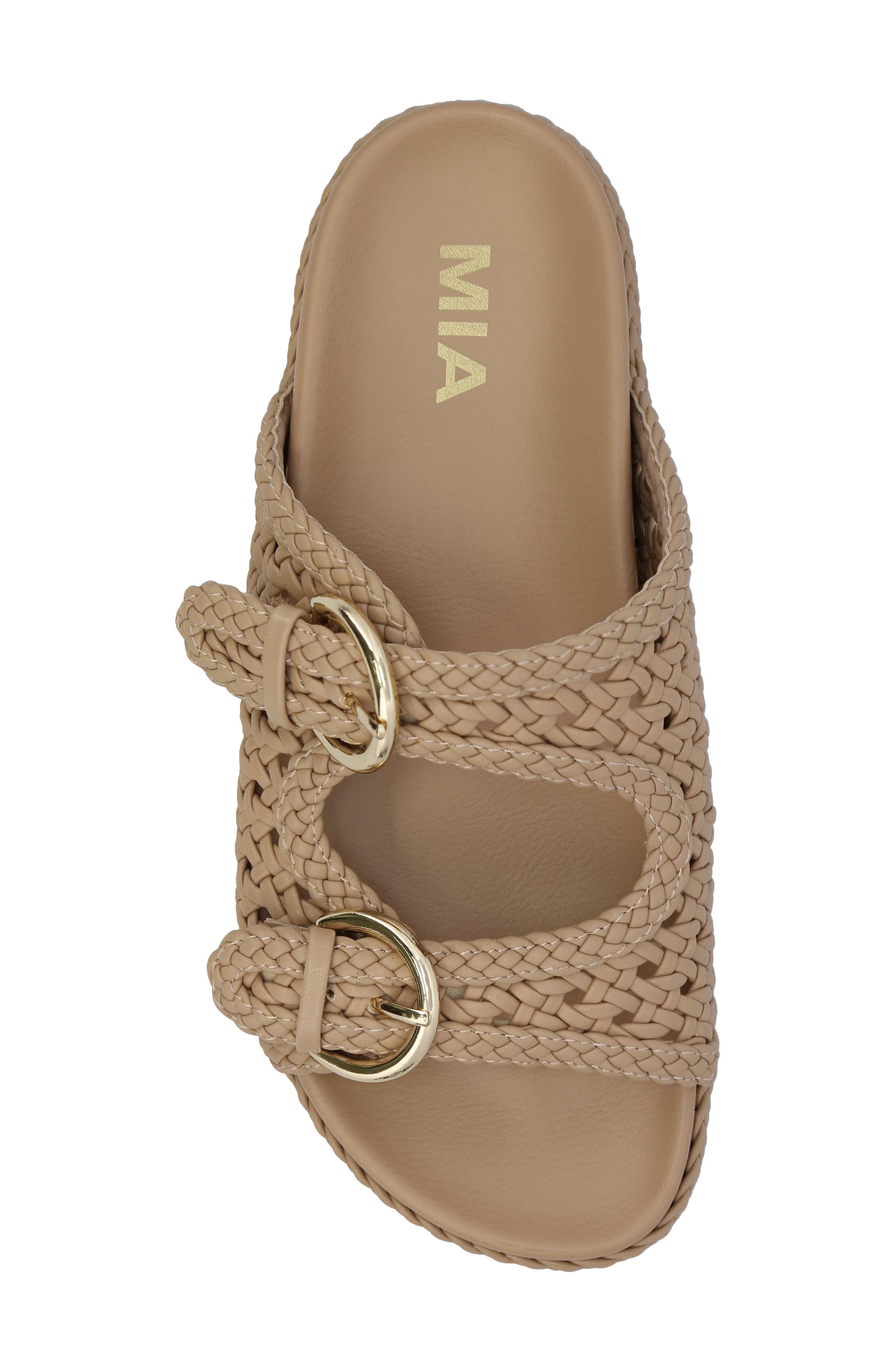 Braided Buckle Strap Platform Sandal, Alternate, color, BEIGE