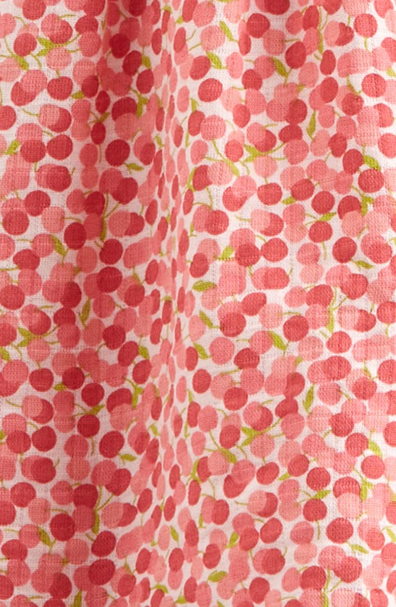 Nordstrom Flutter Sleeve Tie Back Cotton Muslin Sundress & Bloomers, Alternate, color, Red Cherry Ditsy