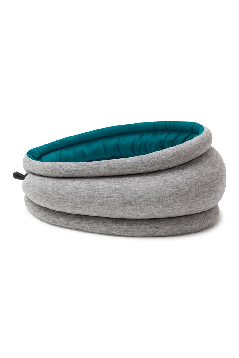 OSTRICHPILLOW® Light Reversible Travel Pillow, Main, color, BLUE REEF