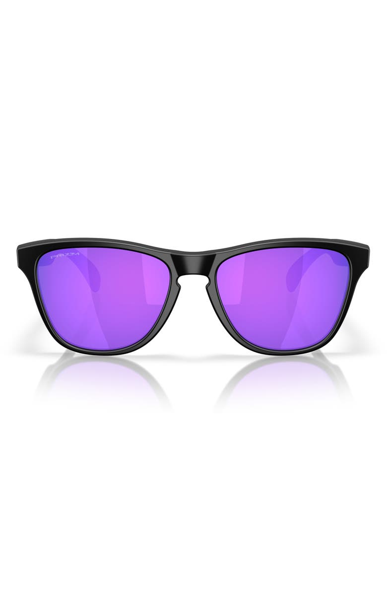 Oakley Prizm<sup>™</sup> Sapphire 53mm Round Sunglasses, Main, color, Matte Black / Prizm Violet