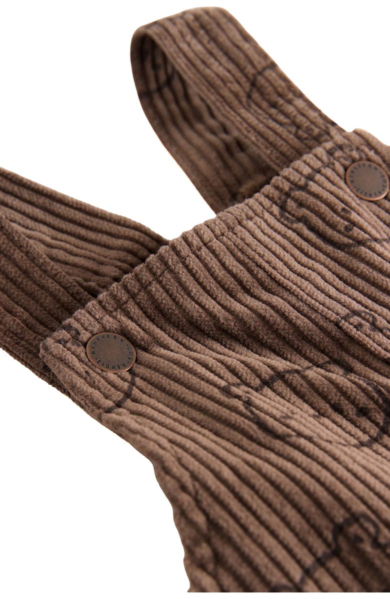 NEXT Kids' Jumbo Cotton Corduroy Overalls, Alternate, color, Brown