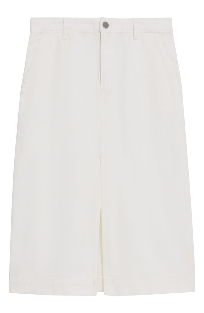 Theory Front Slit Denim Midi Skirt, Alternate, color, 