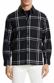 Theory Clyfford Waren Windowpane Shirt Jacket