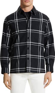 Theory Clyfford Waren Windowpane Shirt Jacket