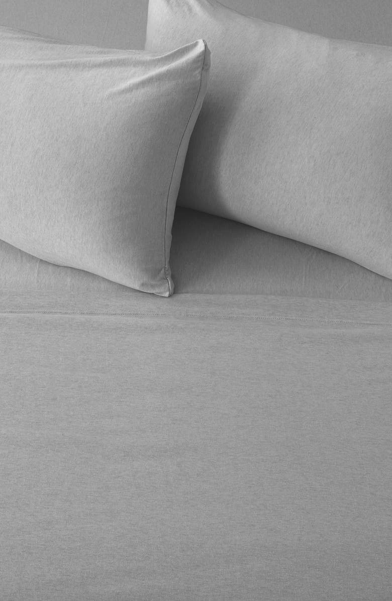 Woven & Weft Heathered Jersey Sheet Set, Alternate, color, Heathered Mid Grey