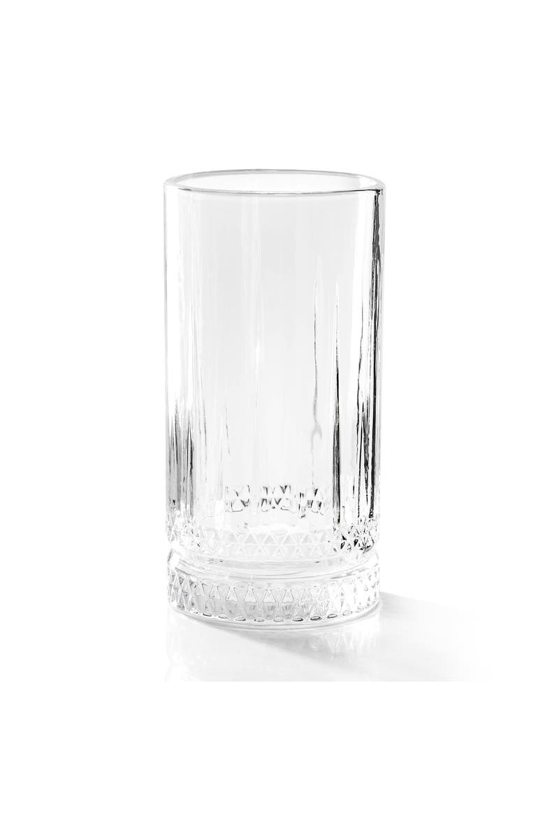 4 Piece 16 Ounce Iceberg Embossed Glass Tumbler Set, Alternate, color, Clear