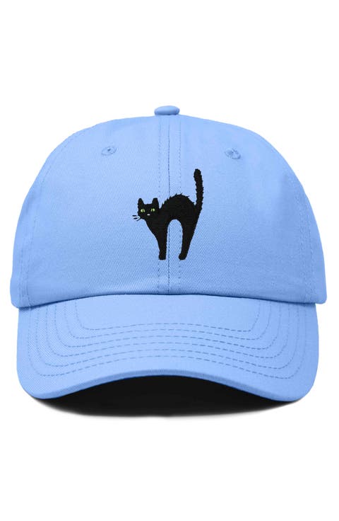 Black Cat Embroidered Casual Hat