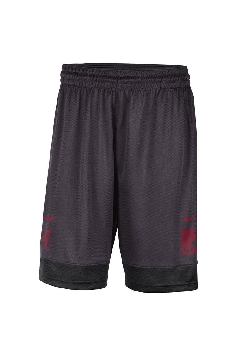 Men's Nike Charcoal Alabama Crimson Tide Performance Fast Break Shorts, Alternate, color, Charcoal