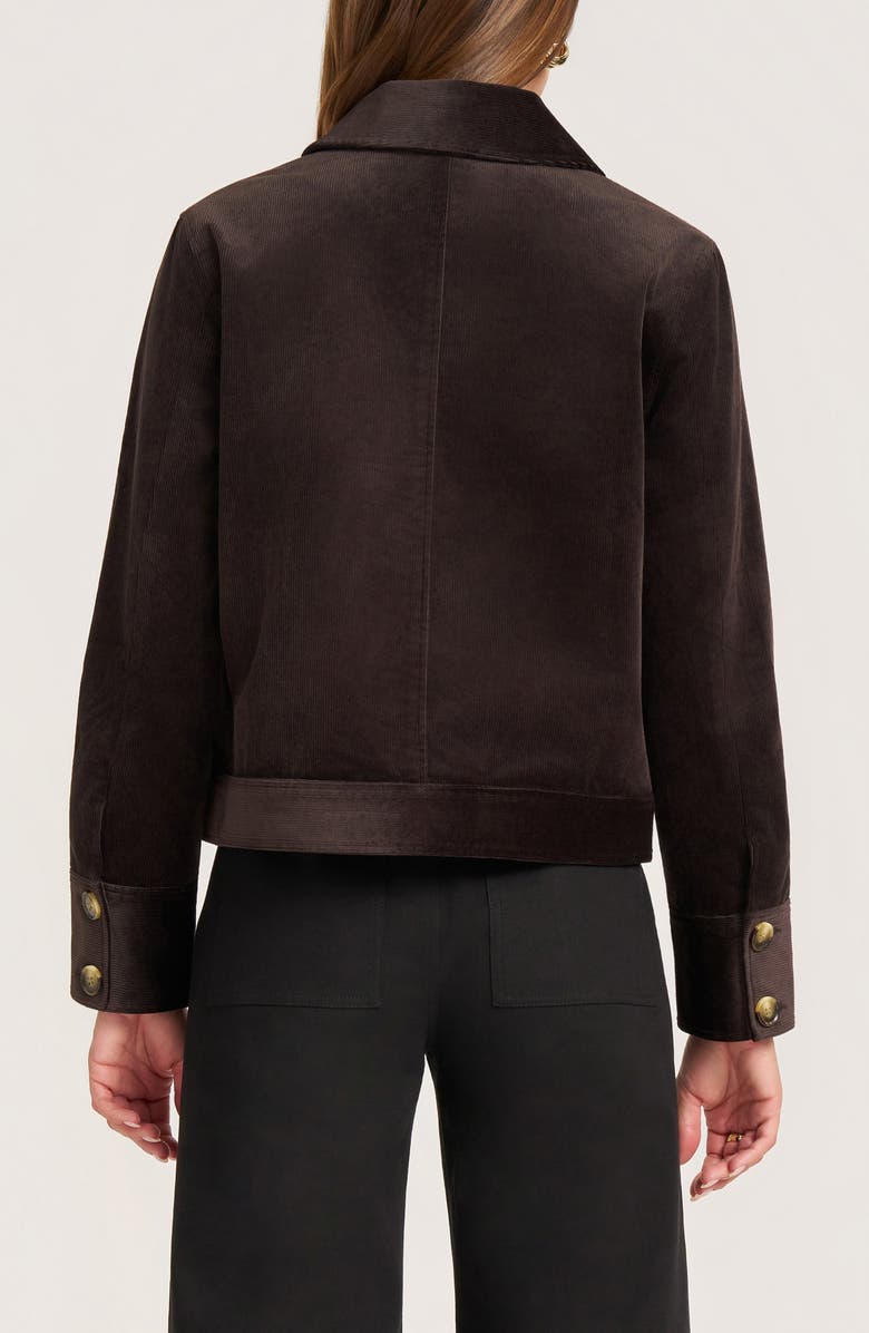 matty m. Jeri Cotton Blend Corduroy Jacket, Alternate, color, Dark Brown