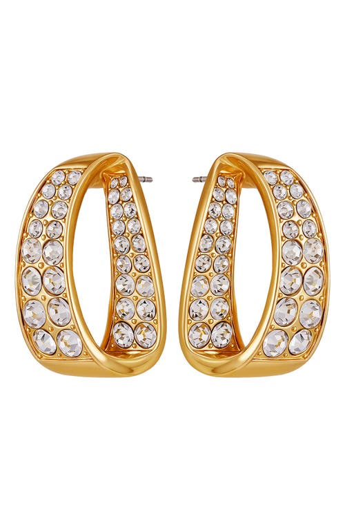 Vince Camuto Pavè Open Hoop Earrings In Gold