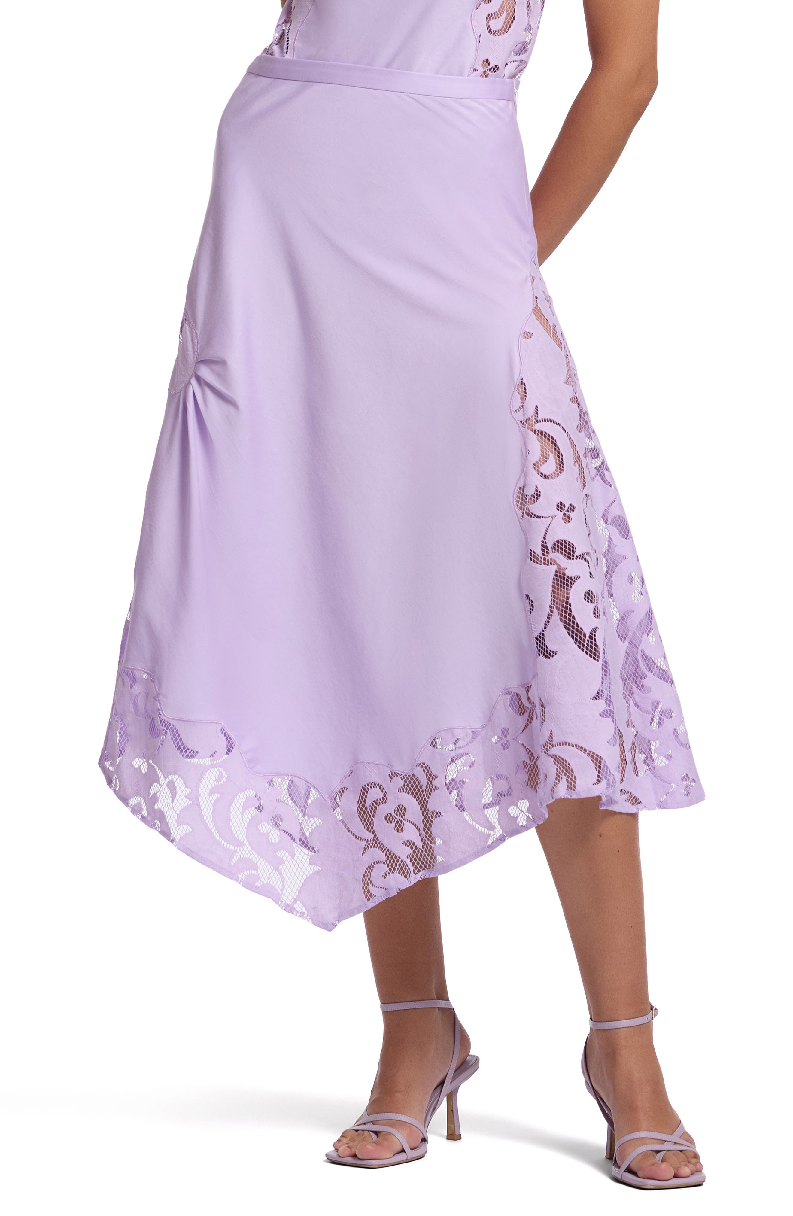 Stella Lace Hem Midi Skirt