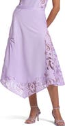 Robert Graham Stella Lace Hem Midi Skirt