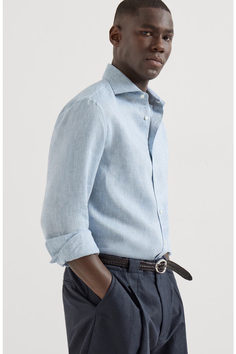 Linen shirt, Alternate, color, Sky Blue