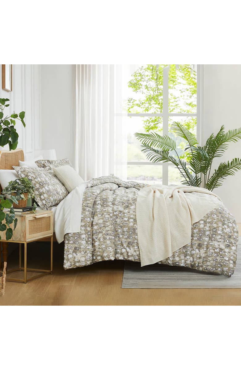 SOUTHSHORE FINE LINENS Rhythm Comforter & Sham Set, Alternate, color, Taupe