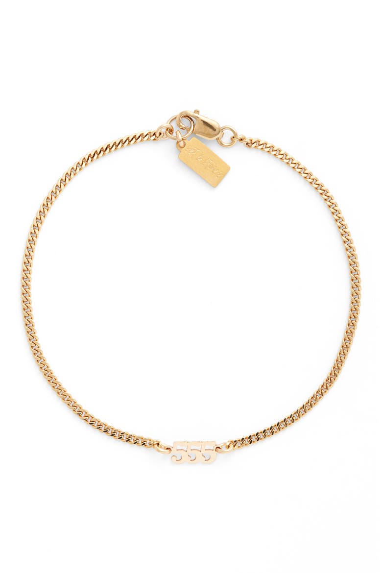 Angel Numbers Bracelet, Main, color, GOLD / 555
