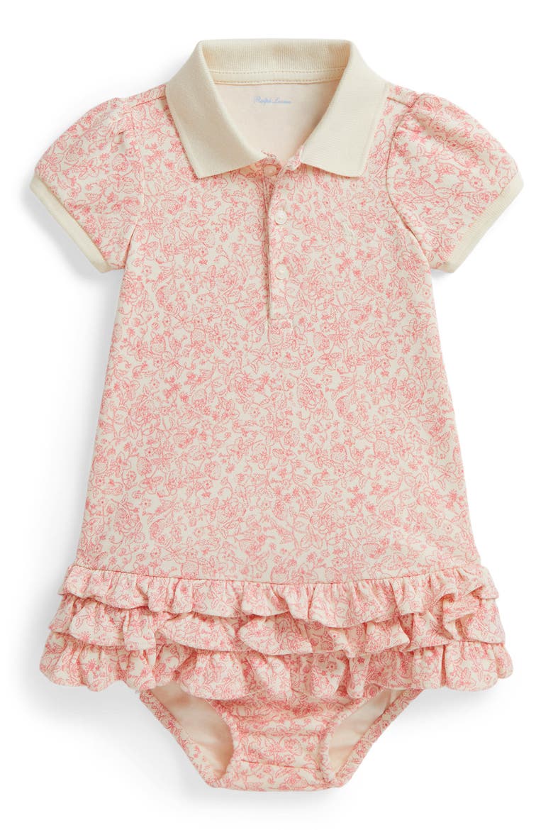 Strawberry Print Dress & Bloomers Set, Main, color, STRAWBERRY GARDEN