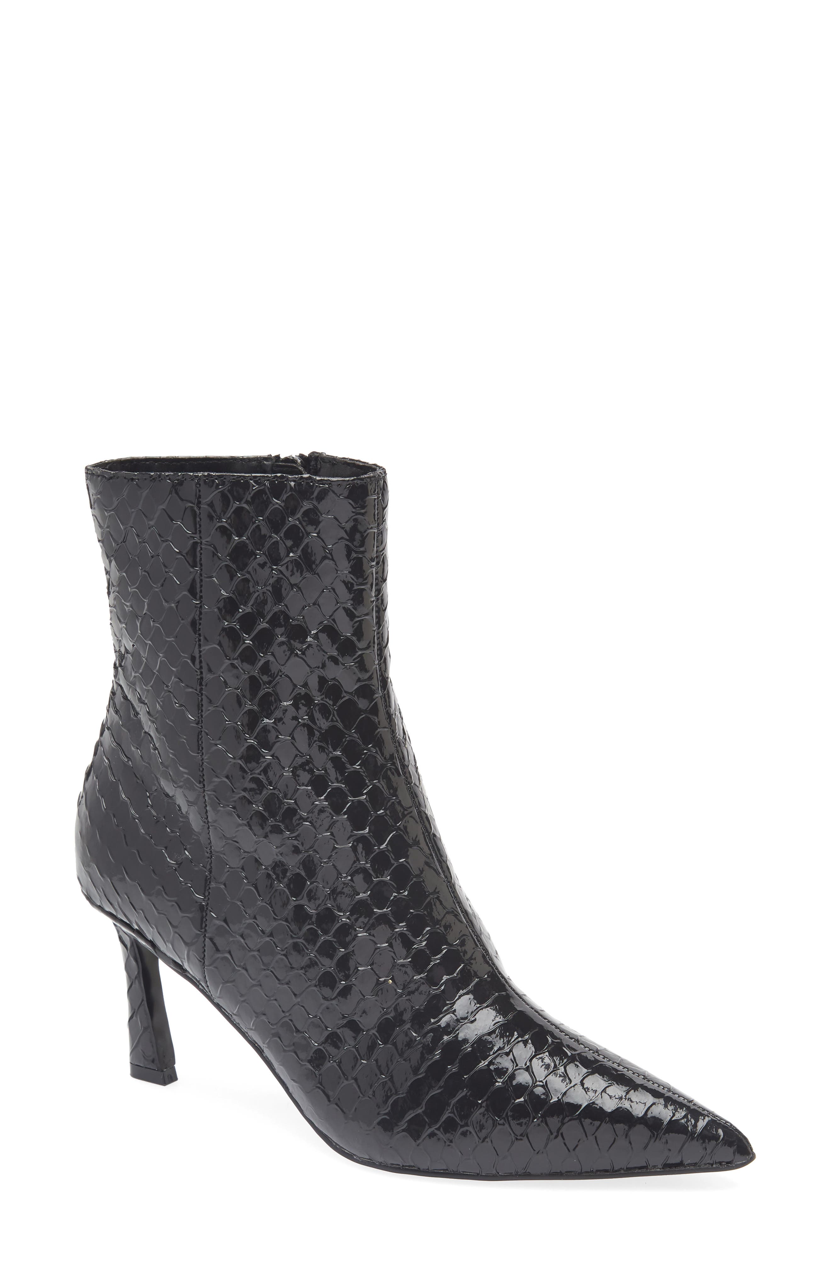 Steve Madden Leena Pointed Toe Bootie, Main, color, Black Mult