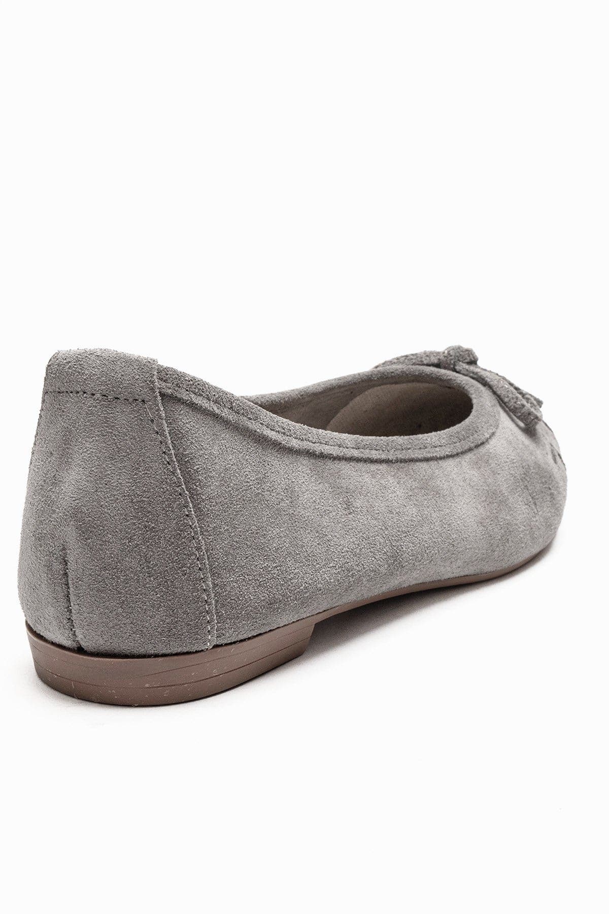 Forever & Always Shoes Nopos Leather Cap Toe Ballet Flat, Alternate, color, Grey Suede