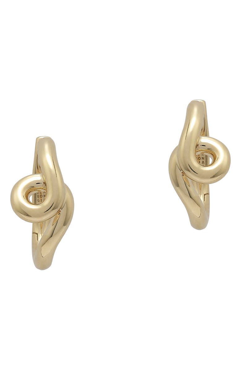 Bea Bongiasca Small Wave Hoop Earrings, Main, color, Gold