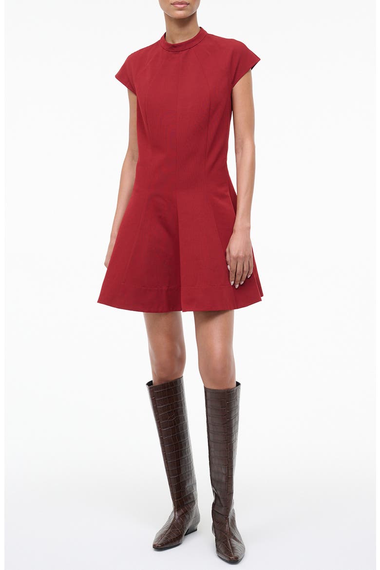 Ellie Drop Waist Dress, Main, color, POMEGRANATE