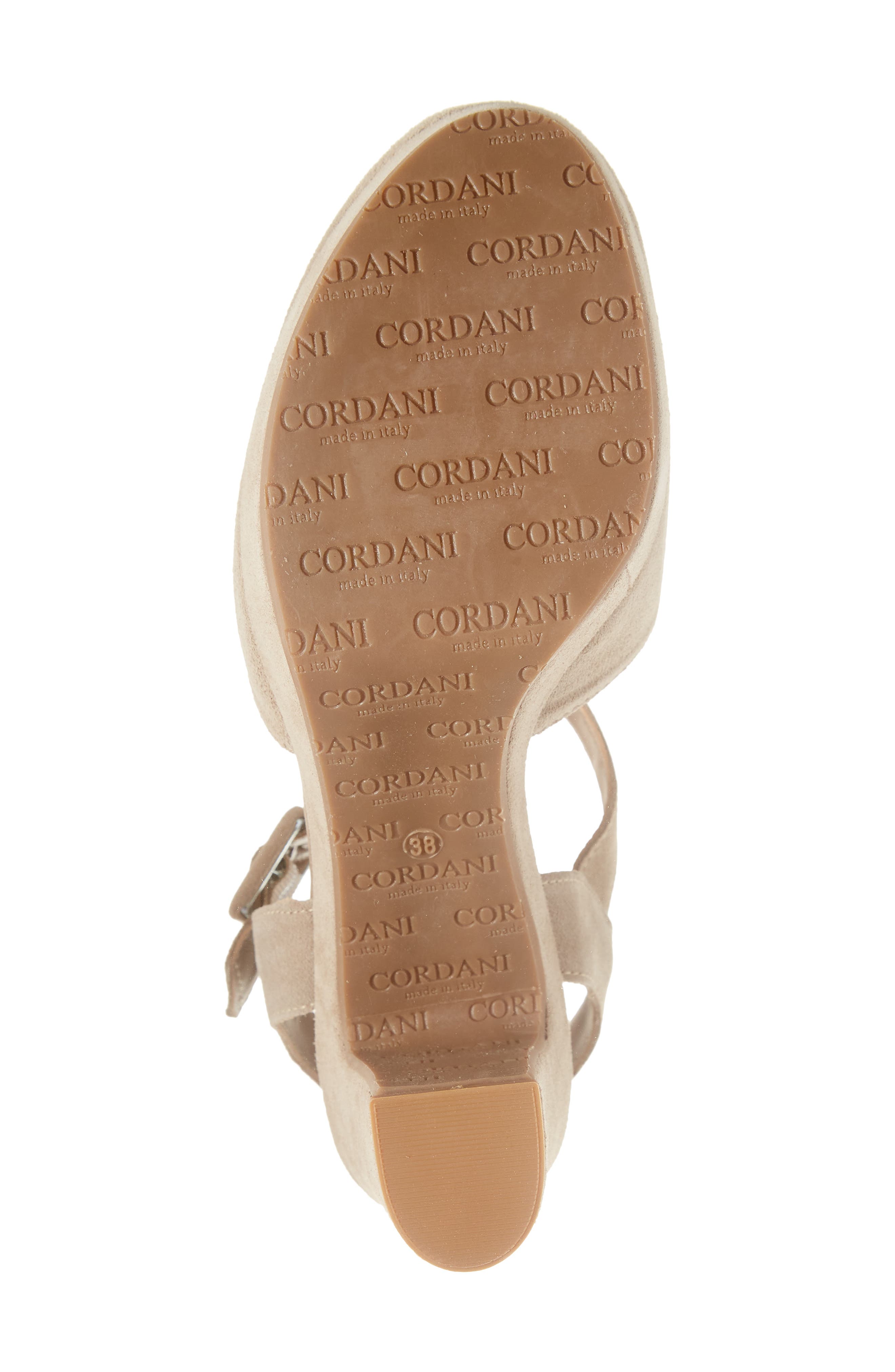 Cordani Torin Ankle Strap Platform Pump, Alternate, color, Tortora Suede