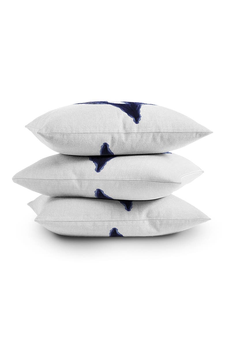 Seaweed Square Throw Pillow, Alternate, color, BLUE
