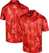 COLOSSEUM Men's Colosseum Scarlet Ohio State Buckeyes Palms Team Polo