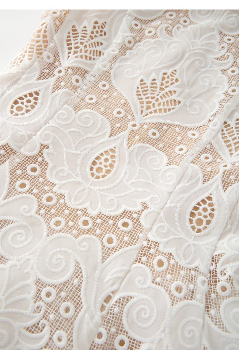 Celia Lace Mini Dress, Alternate, color, Ivory