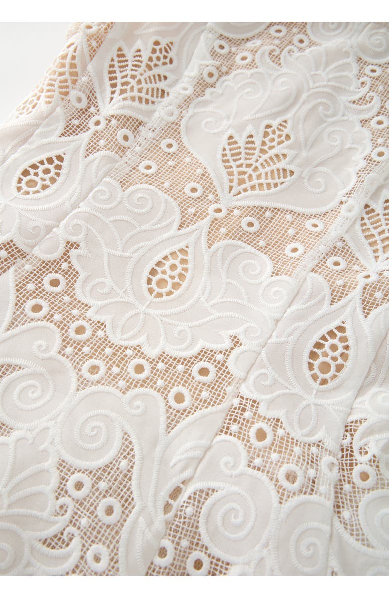 Marlo Kids Celia Lace Mini Dress, Alternate, color, Ivory