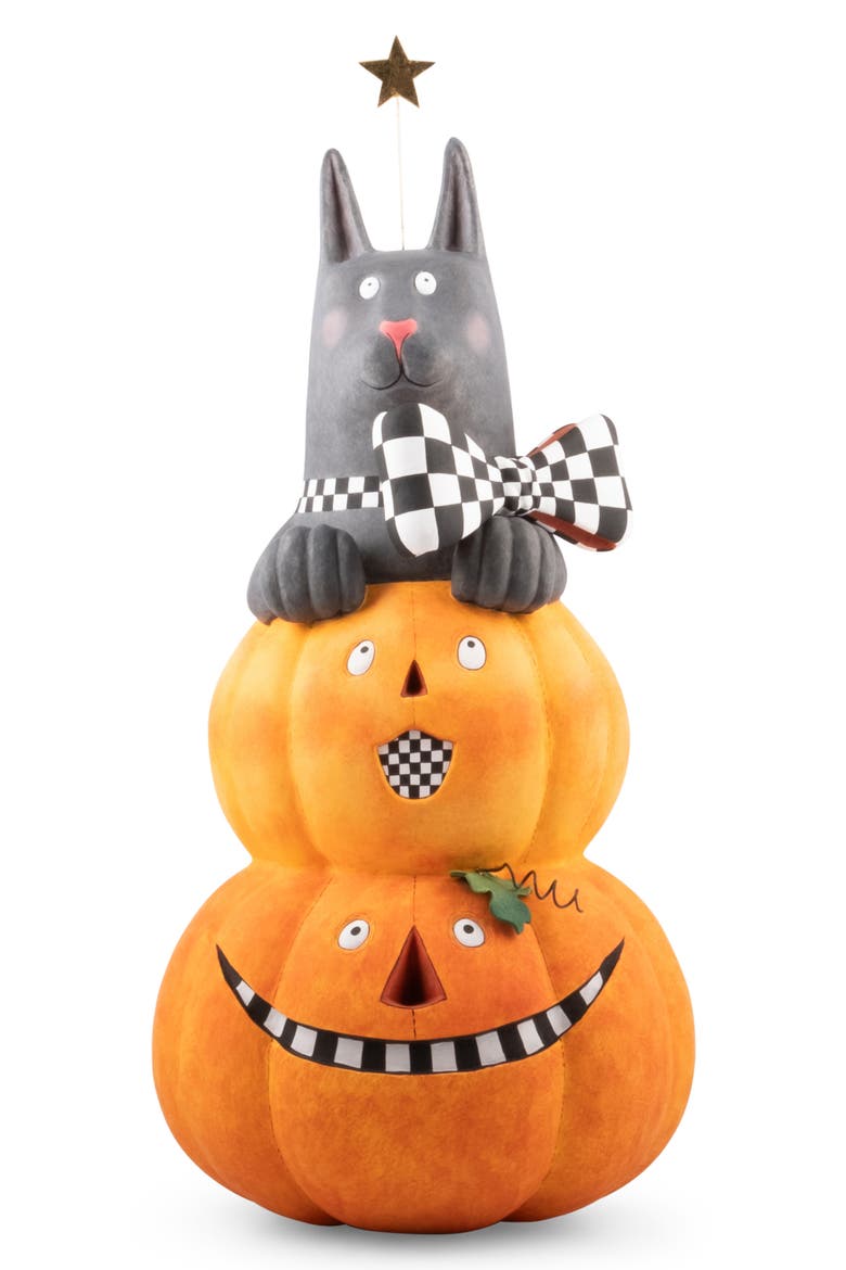 Patience Brewster Clawde on Pumpkins Halloween Ornament, Main, color, ORANGE