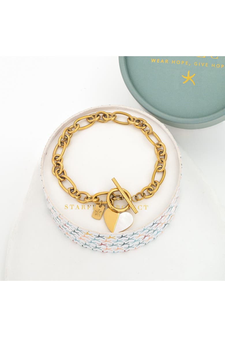 Give Hope Bracelet in Gold, Alternate, color, Gold