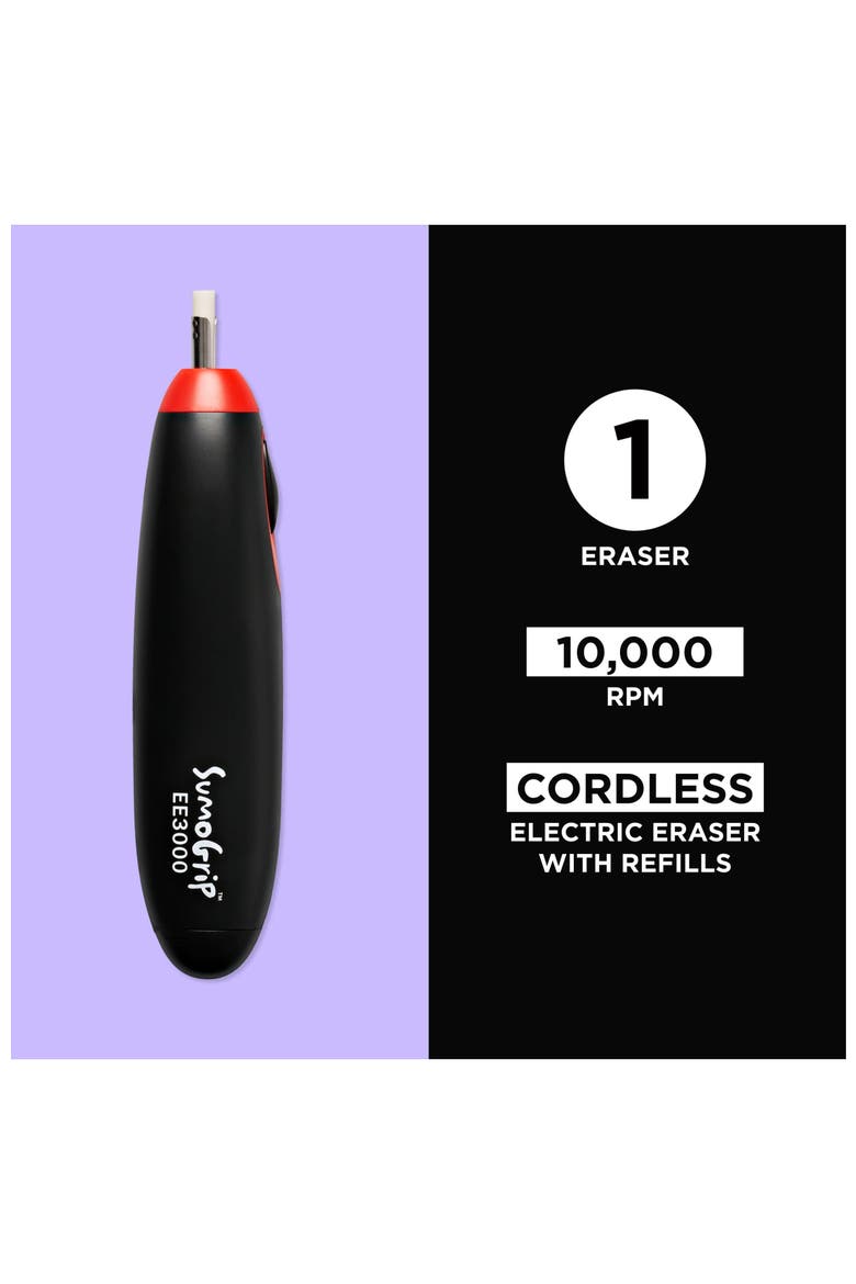 EE-3000 SumoGrip Electric Eraser Kit, Cordless, Black, Alternate, color, Black