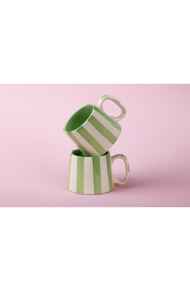 Casa Amarosa Stripe Mug, Alternate, color, Green