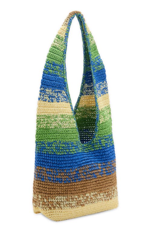 Mango Gradient Stripe Raffia Shopper