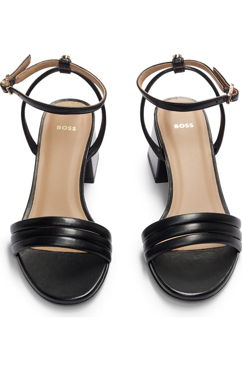 BOSS Melanie Ankle Strap Sandal, Alternate, color, Black