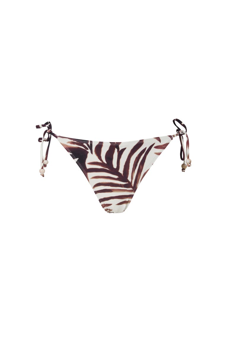 Sanja Beaded Tie Bikini Bottoms, Alternate, color, Burnt Leaf