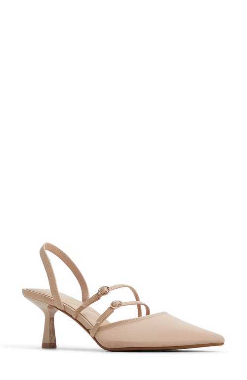 Shop Aldo Renesme Pointed Toe Slingback Pump In Beige