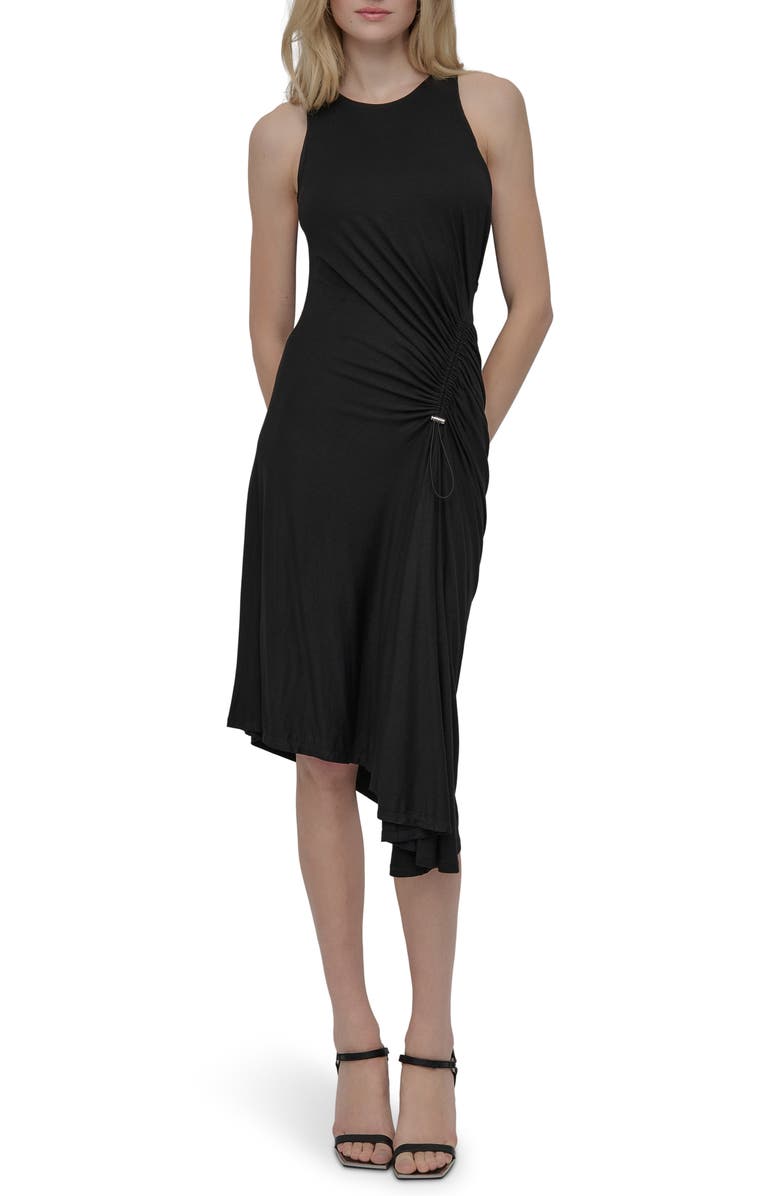 DKNY Jersey Ruched Sheath Dress, Main, color,