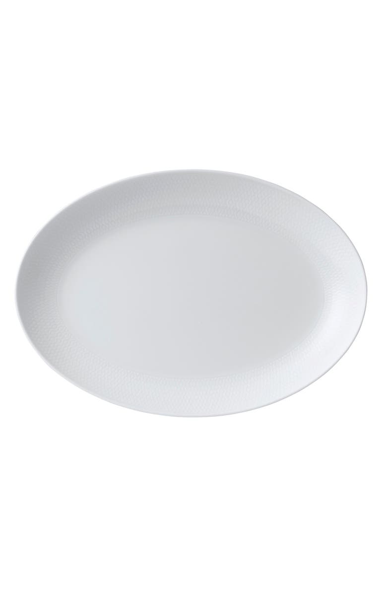 Wedgwood Gio Oval Bone China Platter, Main, color, White