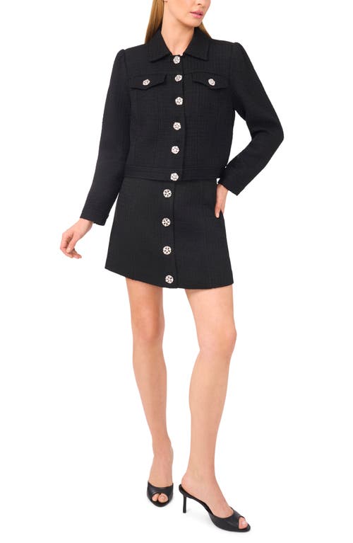 Cece Tweed Miniskirt In Black