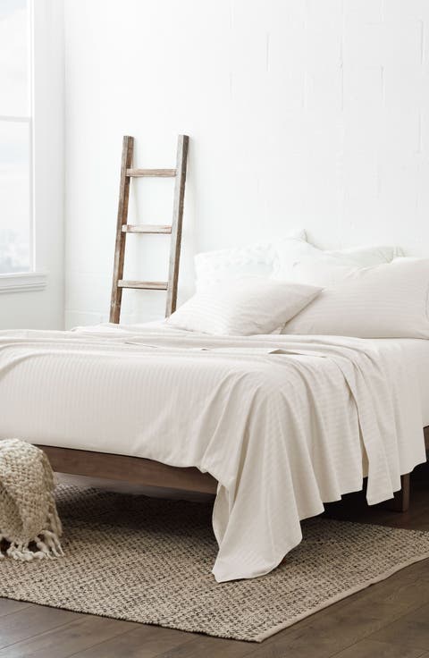 Twin Hotel Collection Premium Ultra Soft 3-Piece Stripe Bed Sheet Set - Ivory