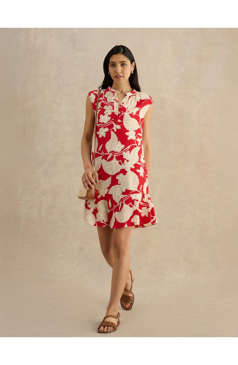 HOBBS LONDON Kesta Tunic Dress, Alternate, color, Redcream