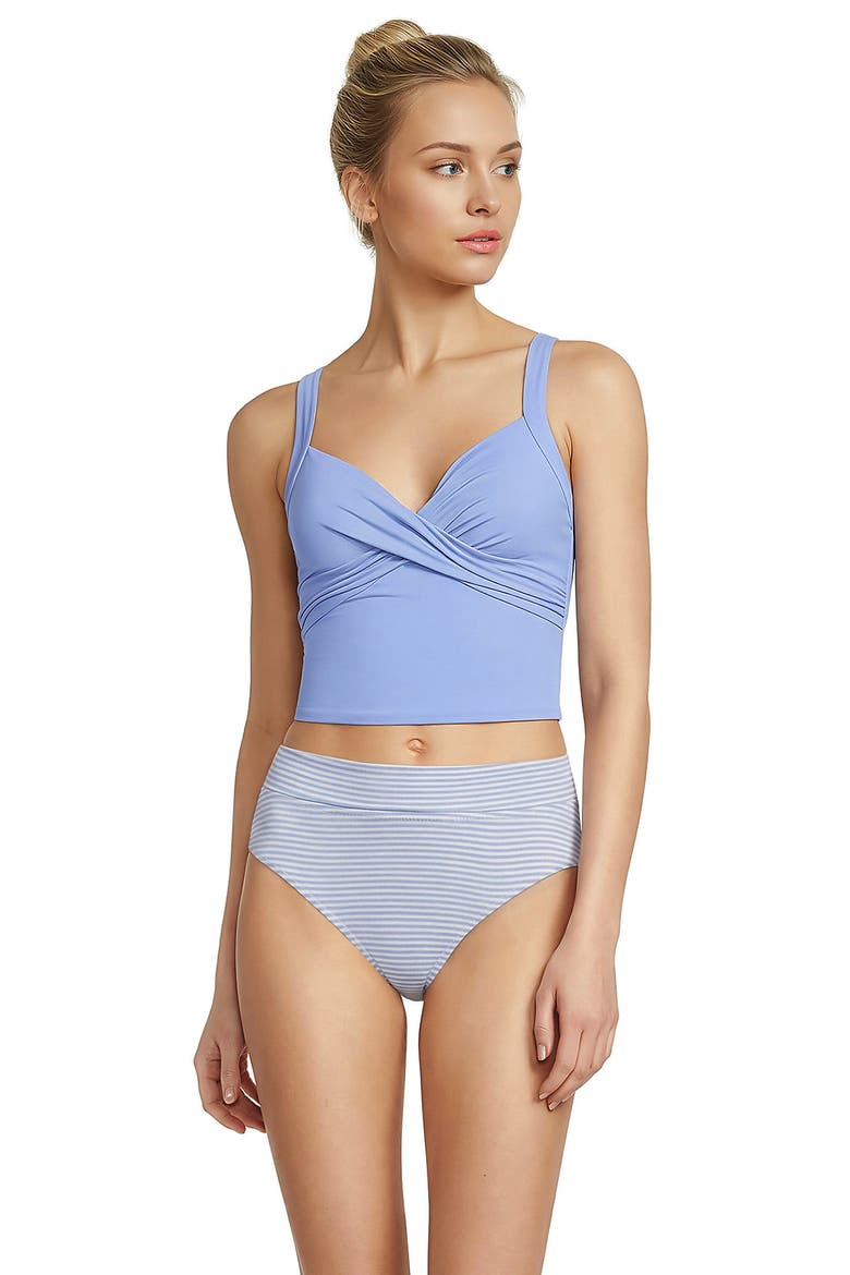 Sweetheart Wrap Midkini Top, Main, color, Soft Cloud Blue