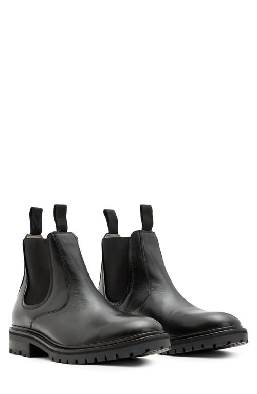 Allsaints Toby Lugged Chelsea Boot In Black