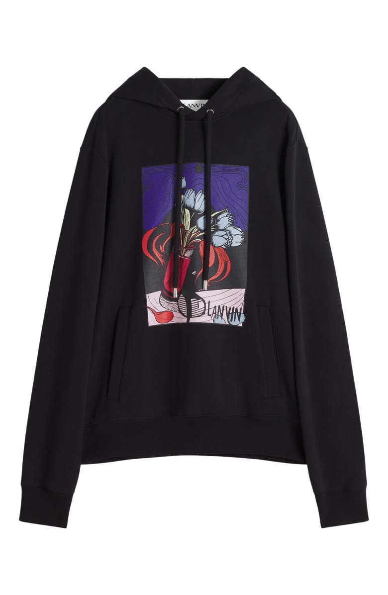 Lanvin Printed Hoodie, Alternate, color, 