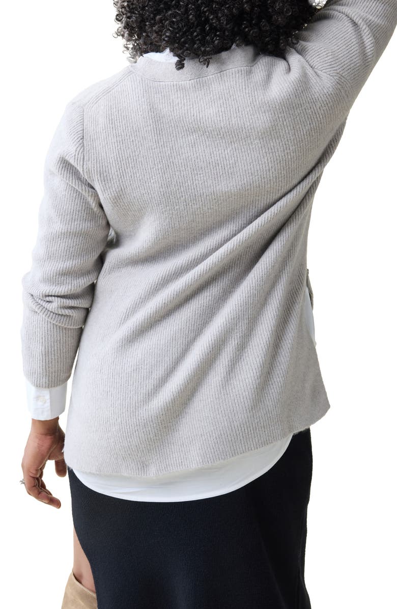 Ingrid & Isabel<sup>®</sup> Side Zip Maternity/Nursing Sweater, Alternate, color, Light Gray