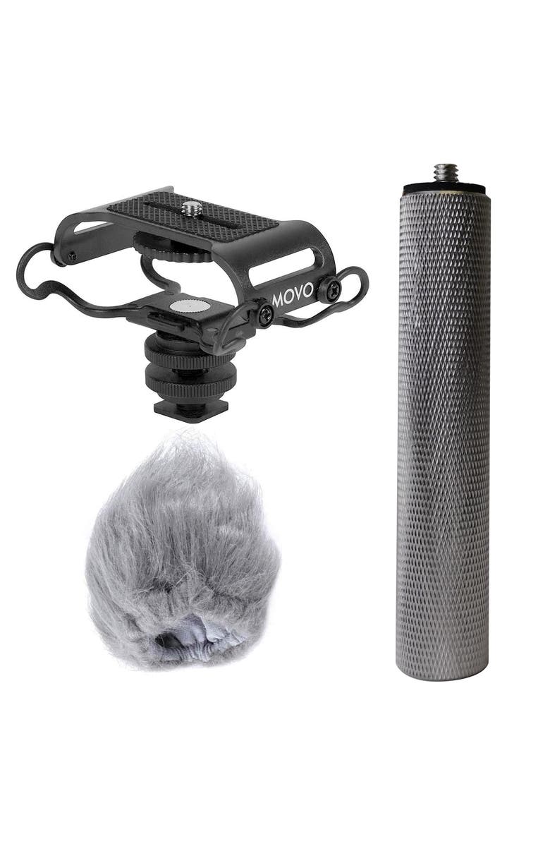 MOVO AEK-Z4 Audio Enhancement Kit for the Zoom H4n, H5, H6, Tascam DR-40, DR-05, DR-07, Main, color, Black