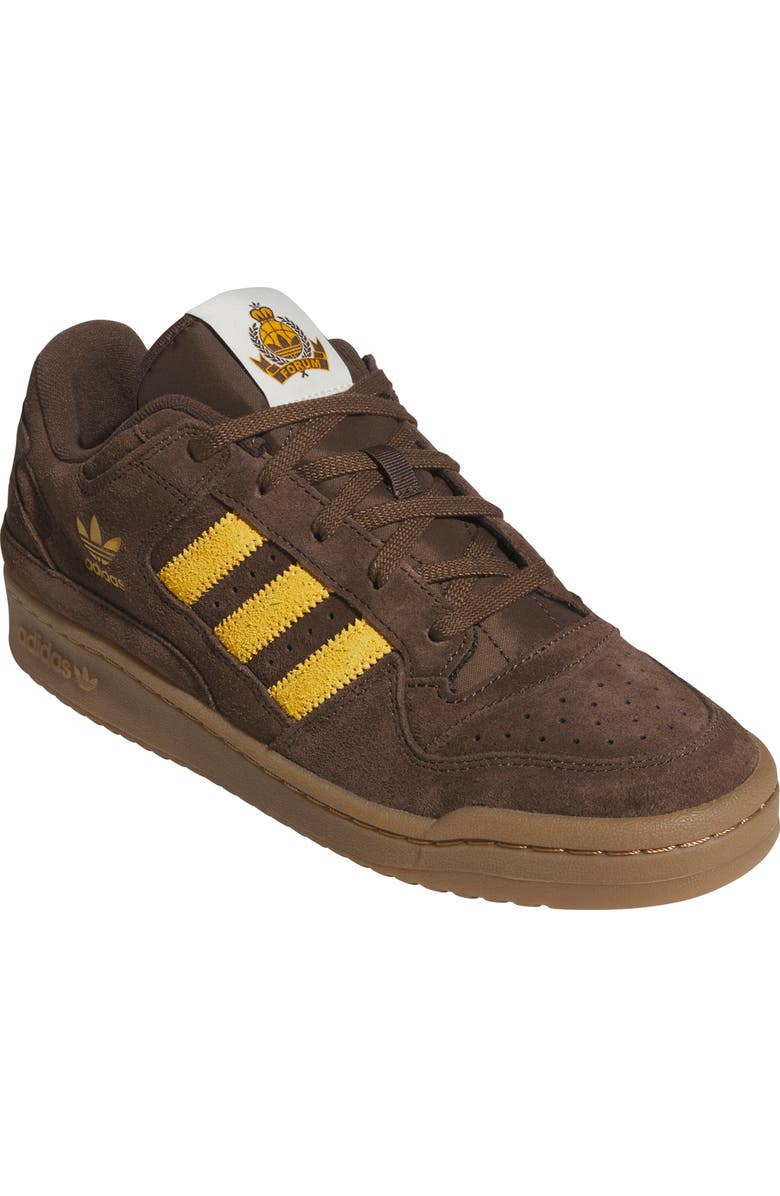 adidas Forum Low Basketball Sneaker, Main, color, Brown/ Preloved Yellow/ Gum M2