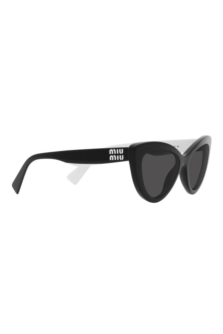 54mm Cat Eye Sunglasses, Alternate, color, BLACK