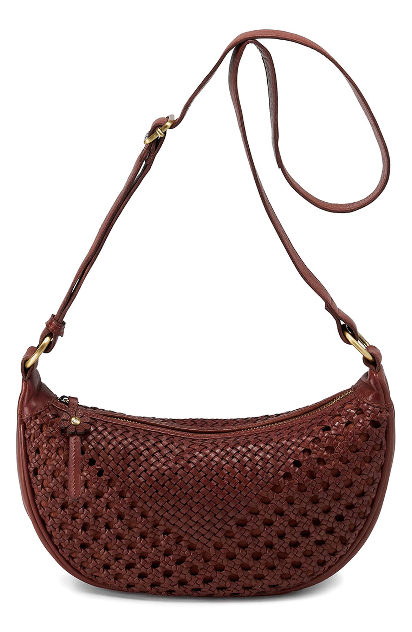 HOBO Hazel Woven Leather Sling Bag, Main, color, 